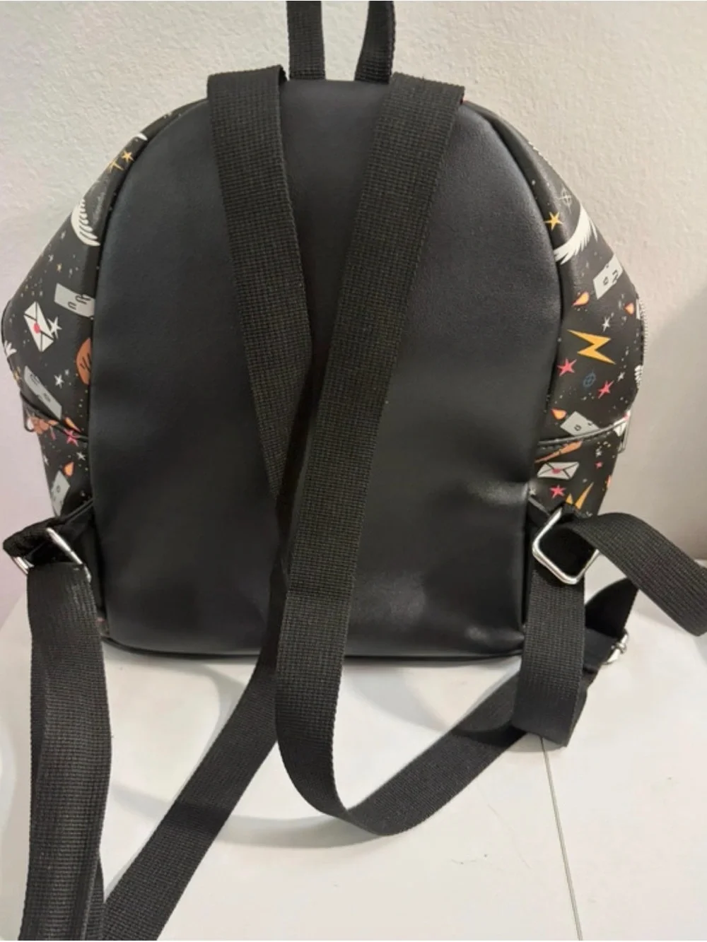 Warner Bros. Harry Potter Black Mini Backpack with Gold & White Accents
